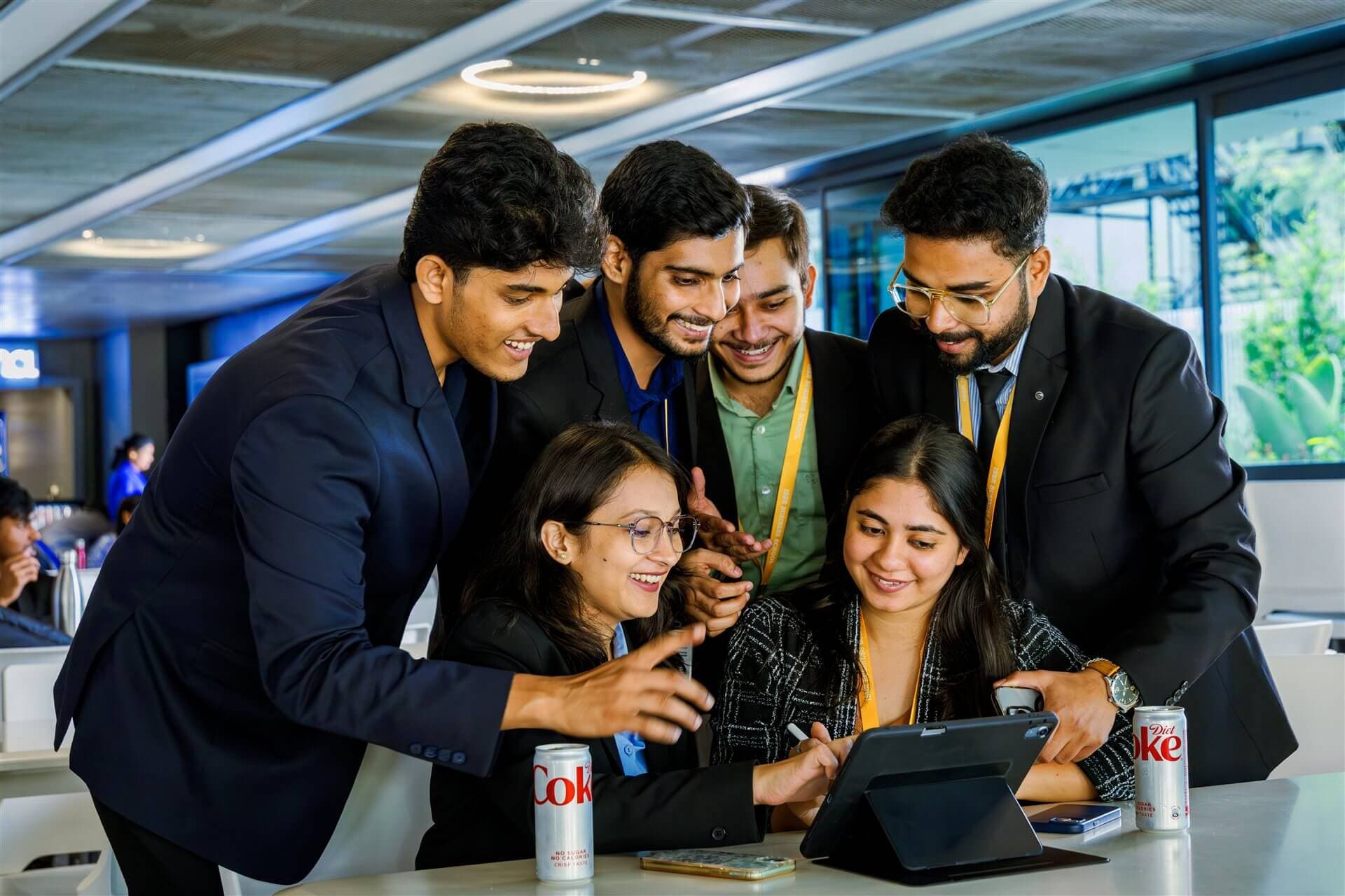 ISBR Business School PGDM students collaborating on campus in Bangalore