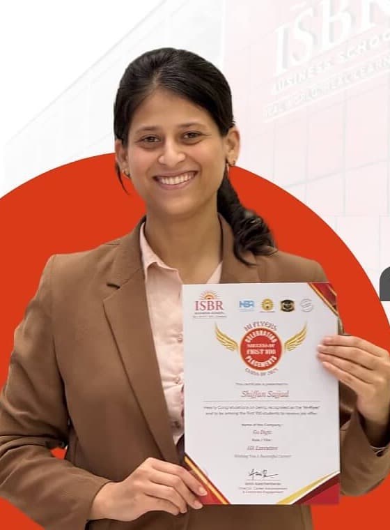 Shiffan Sajjad, ISBR PGDM Graduate Placed at Digit